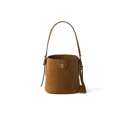 PRADA MINI SUEDE BUCKET BAG 1BE078 (18*17*10.5cm) 